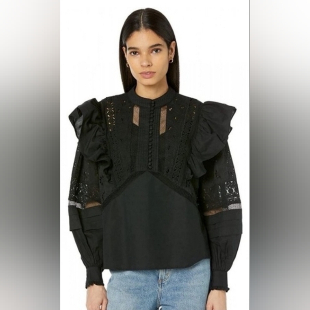 All Saints Aubrey Broderie Cotton Top. Us Size 12.